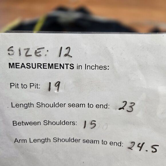 LRL Ralph Lauren Jeans Co Womens Sz 12 Denim Jacket Bell Sleeves Peplum Stretch - Picture 4 of 10